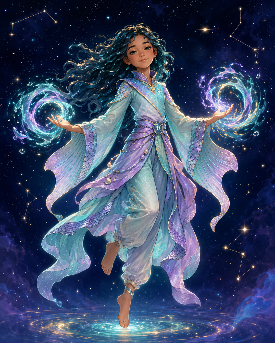 Pisces — The Mystic Dreamer, a zodiac superhero from The Starborn Twelve
